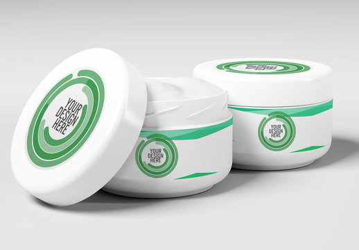 Cream Container Mockup