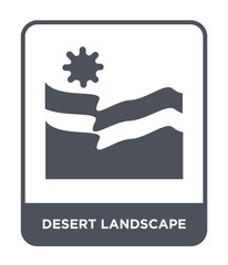 desert landscape icon vector