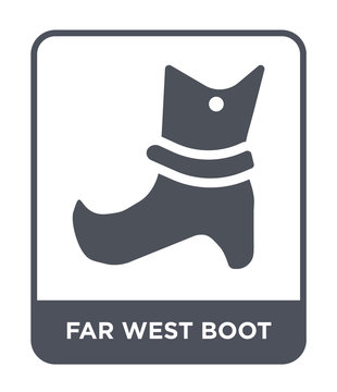 far west boot icon vector