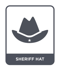 sheriff hat icon vector