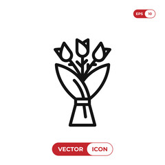 Bouquet icon vector