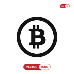 Bitcoin icon vector