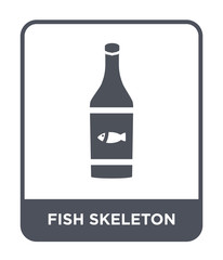 fish skeleton icon vector