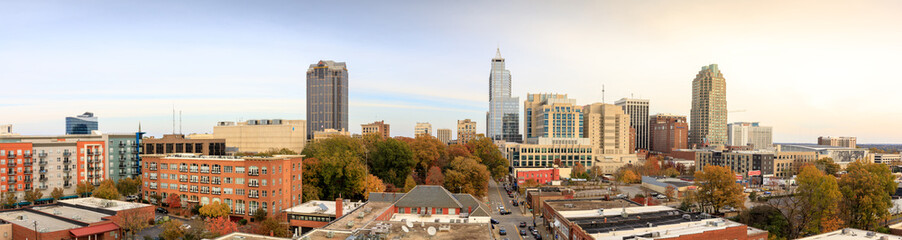 Panorama view of downtown Raleigh Skyline