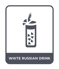 white russian drink icon vector