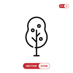 Fruit tree icon vector