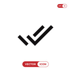 Double tick indicator icon vector