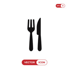Fork and knife icon vector. Restaurant symbol.
