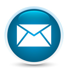 Fototapeta na wymiar Email icon special prime blue round button
