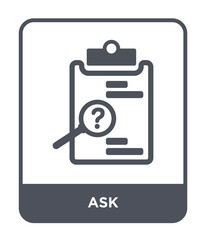 ask icon vector
