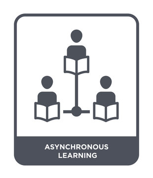 asynchronous learning icon vector