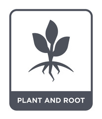 plant and root icon vector