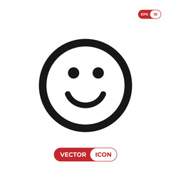 Happy smile icon vector
