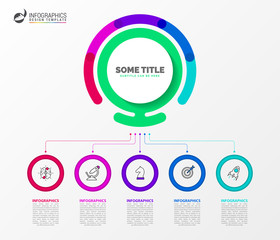 Infographic design template. Creative concept with 5 steps