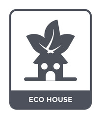 eco house icon vector