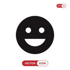 Happy smile icon vector
