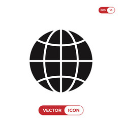 World globe icon vector