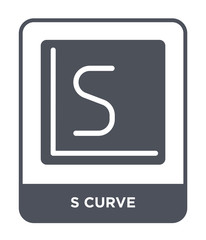 s curve icon vector