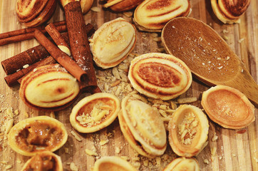 Cookies with sweet filling. Peanut butter cookies. Homemade cake. Sweets for tea. Preparation of cookies at home.