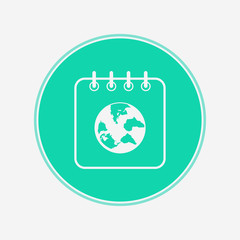 World calendar vector icon sign symbol