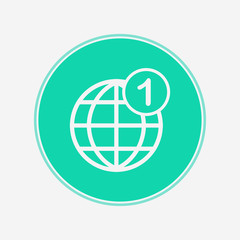 Globe vector icon sign symbol