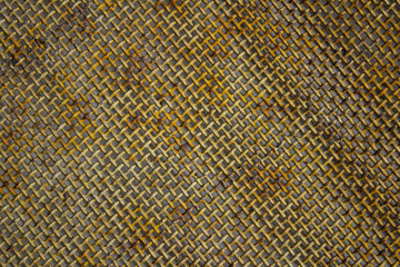 an old metallic net is covered by a blight