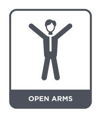 open arms icon vector