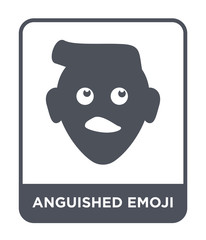 anguished emoji icon vector