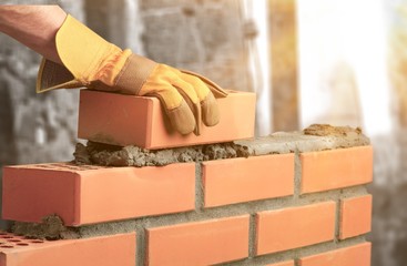 Bricklayer cement masonry build layer house worker