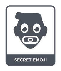 secret emoji icon vector
