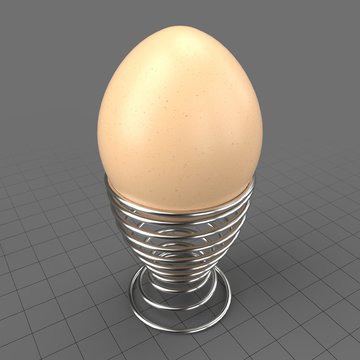Egg on a holder