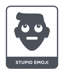 stupid emoji icon vector