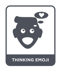 thinking emoji icon vector