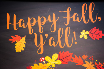 Happy Fall Y'all Vector  - 238617023