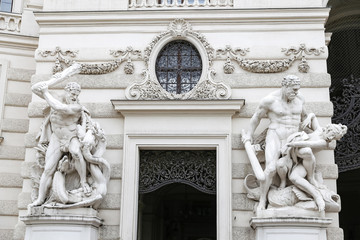 Statue in Hofburg Palace in Vienna, Austria