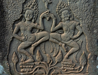 Cambodia, the old temple of Angkor Wat.