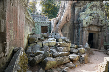Cambodia, photo of an ancient temple.