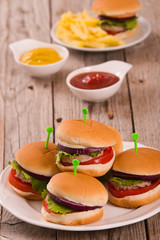 Mini burgers.