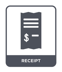 receipt icon vector