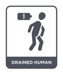 drained human icon vector