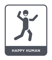 happy human icon vector