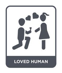 Fototapeta premium loved human icon vector