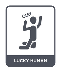 lucky human icon vector