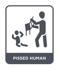 pissed human icon vector