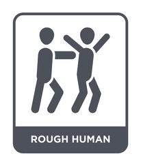 rough human icon vector