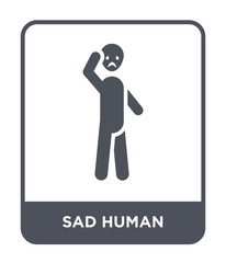 sad human icon vector