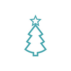 Vector icons fir-tree and star.
