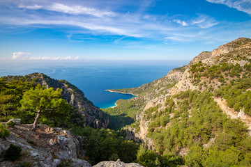 Fototapeta na wymiar Magnificent sea view from western Lycian way