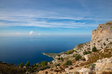 Fototapeta na wymiar Magnificent sea view from western Lycian way