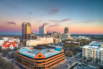 Fototapeta na wymiar Raleigh, North Carolina, USA downtown city skyline.